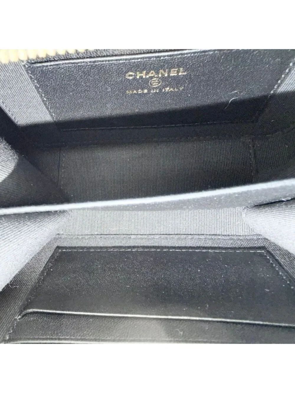 Chanel Big Shoulder Bag Quilted Chain Pochette CC Logo Bag Lambskin Black Gold